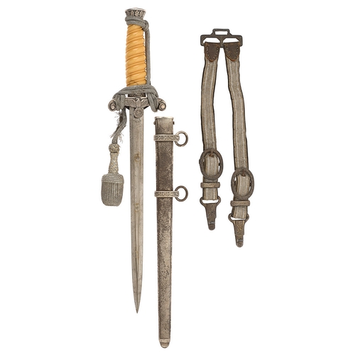 448 - German Third Reich Army Officer’s dagger, straps and portepee by ALCOSO (Alexander Coppel, Solingen)... 