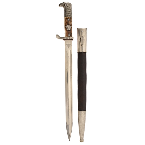 449 - German Third Reich Police Bayonet by ALCOSO (Alexander Coppel, Solingen). A good 33 cm blade example... 