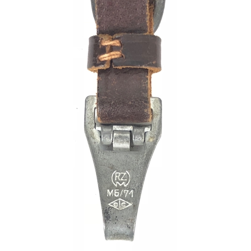 457 - German Third Reich SA Stormtrooper dagger suspension strap by Overhoff & Cie, Ludenscheid.  Good bro... 