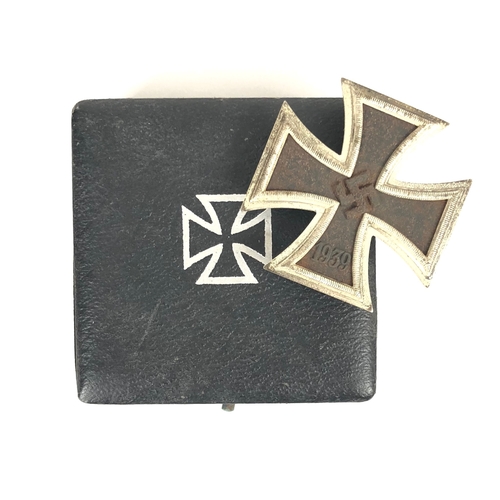 465 - German Third Reich cased 1939 Iron Cross 1st Class by C.F. Zimmermann, Pforzheim.  Good example with... 