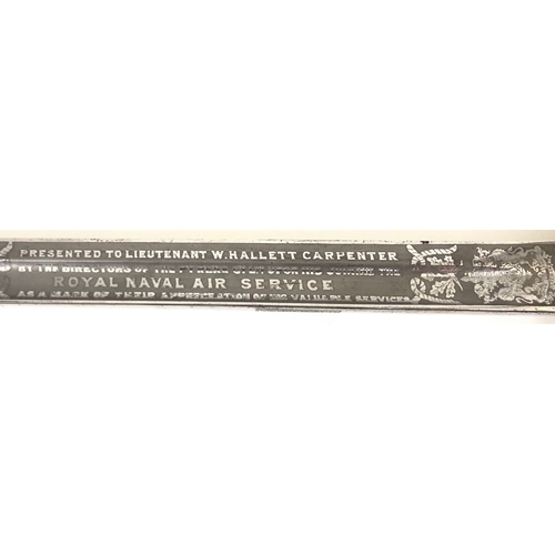 520 - Royal Naval Air Service WW1 RNAS presentation RN Officer's sword by Wilkinson. A very good clean and... 