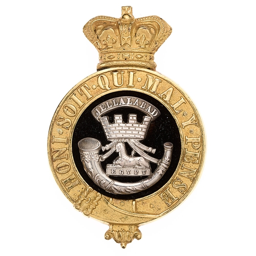 54 - The Prince Albert's (Somersetshire Light Infantry), Victorian Officer's glengarry badge 1881-97.  Fi... 