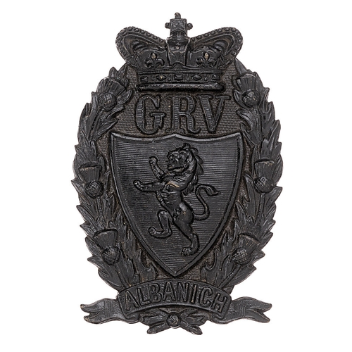 58 - Galloway Rifle Volunteers Victorian Scottish pre 1899 glengarry badge.  Good scarce die-stamped blac... 