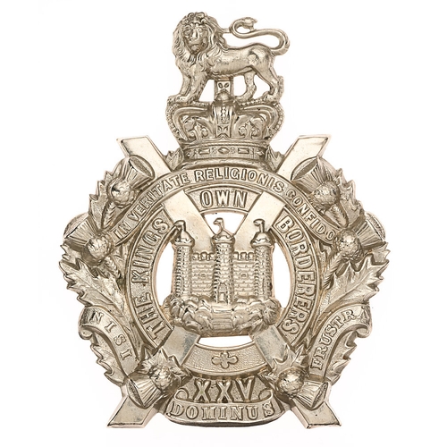 72 - 25th (The King's Own Borderers) Regiment of Foot Victorian glengarry badge c. 1876-81.  Good scarce ... 