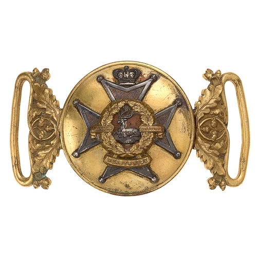 85 - Sherwood Foresters (Derbyshire Regiment) Victorian Officer's waist belt clasp c. 1881-1901.  Fine gi... 