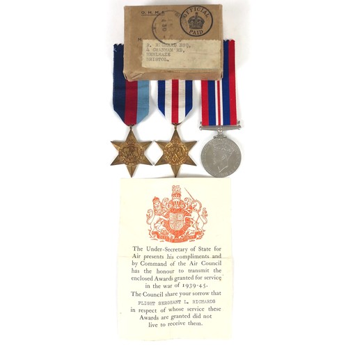 346 - WW2 RAF Bomber Command 1942 149 Squadron Casualty Medal Group  Awarded to Flight Sergeant Leslie Reg... 