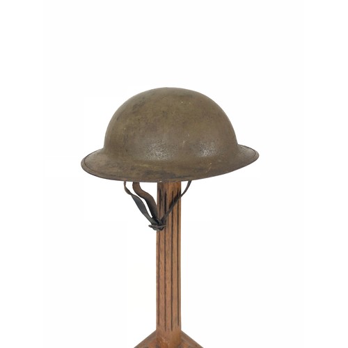 406 - WW1 British Brodie Pattern Steel Helmet. This example retaining original green painted finish and th... 