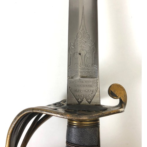 521 - 1846 Pattern Infantry Sword by Wilkinson of London c. 1865. A good example with single-edged straigh... 