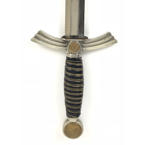 454 - German Third Reich Luftwaffe 1st pattern Officer’s dagger by WKC, Solingen.  A good example with twi... 