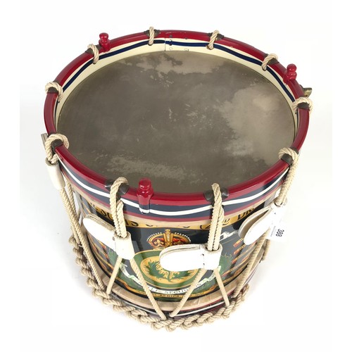 388 - The Royal Scots Greys (2nd Dragoons) Regimental Side Drum.  A fine rope tension display example. The... 