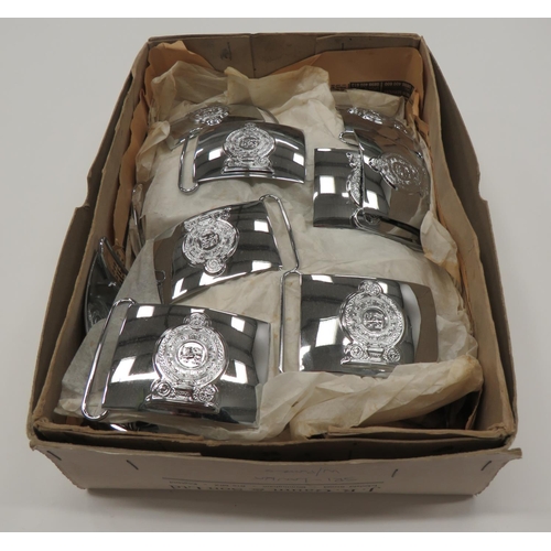 109 - J R Gaunt & Son Ltd Boxed Quantity Of Sri Lanka Waist Belt Buckles
chrome, rectangular buckle wi... 