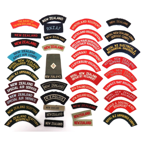 12 - 40 x New Zealand Regimental Shoulder Titles
embroidery titles include New Zealand Special Air Servic... 