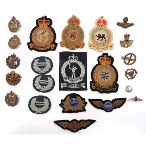 120 - 22 Various Royal Air Force Badges .Cap badges including gilt QC RAF Warrant Officers ... brass KC tw... 