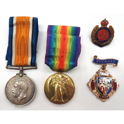 129 - WW1 Medal Pair Royal Engineers
consisting silver War medal and Victory named 