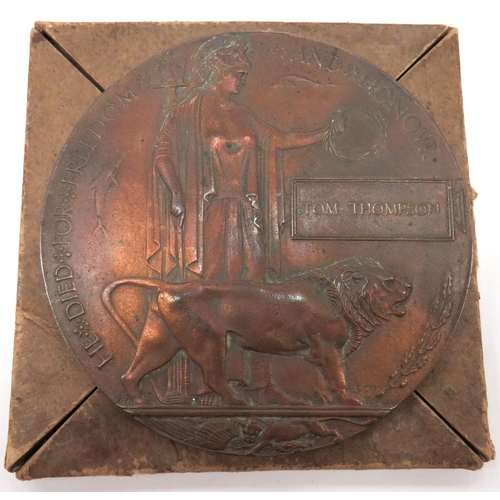 135 - WW1 Casualty Death Plaque
bronzed 