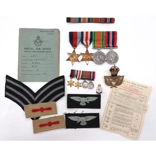 136 - WW2 Royal Air Force Medal Group And Paperwork
consisting 1939/45 Star, France & Germany Star, De... 