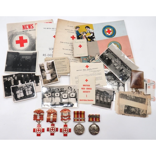 138 - Red Cross Medals And Paperwork
including 2 x Long And Efficient Service medals named to 