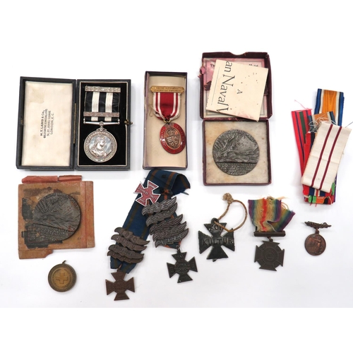 142 - Small Selection Of Medals And Medallions
consisting SJAB LS & GC named to 