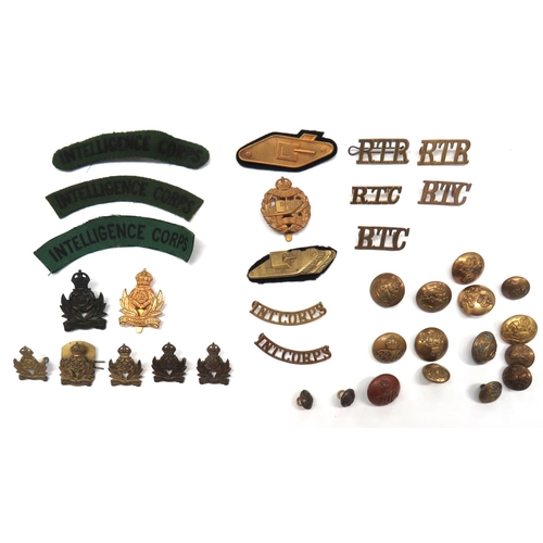 15 - Intelligence Corps And Tank Badges
cap include bronzed KC Intelligence Corps ... Brass KC Intelligen... 