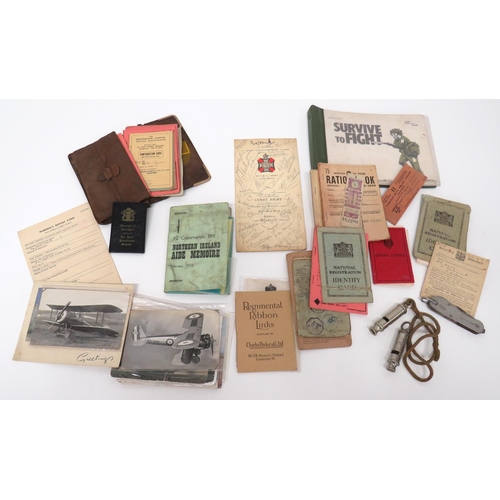 162 - Selection Of Various Ephemera
including 1st Bucks Batt Home Guard 1944 signed menu card ... Borough ... 