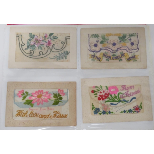 172 - 60+ WW1 And Later Silk Embroidery Postcards
good selection including Greetings From France ... Happy... 