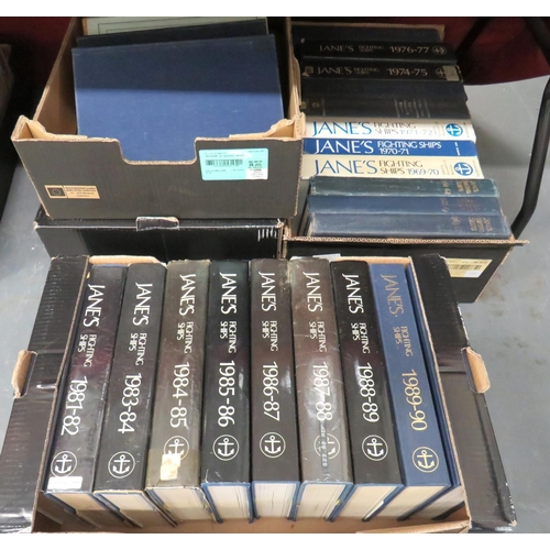 175 - Quantity of Janes Fighting Ships Booksfrom 1969 - 2006 virtually a complete run . contained in 4 box... 