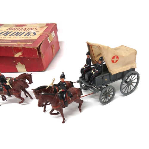 184 - Boxed W Britain Royal Army Medical Corps Ambulance Wagon
boxed set number 145, RAMC ambulance wagon.... 