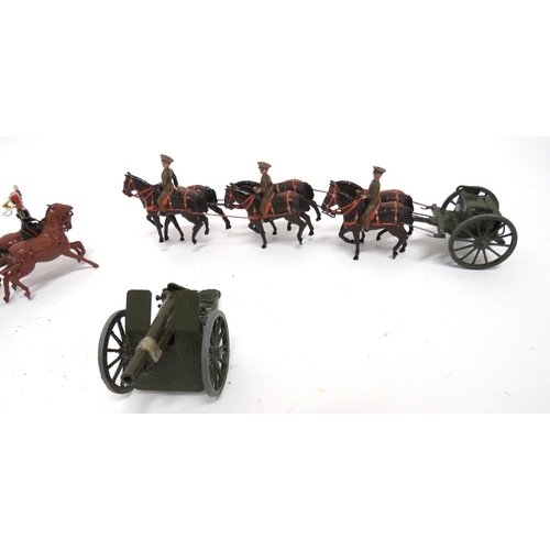 187 - Two W Britain Royal Horse/Field Artillery Gun Limber Sets
consisting set of six horses with drivers ... 