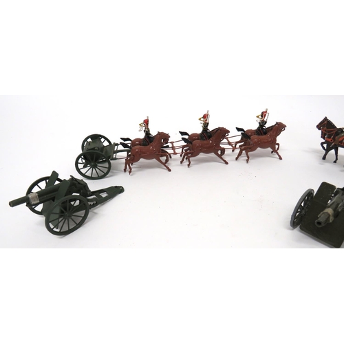 187 - Two W Britain Royal Horse/Field Artillery Gun Limber Sets
consisting set of six horses with drivers ... 