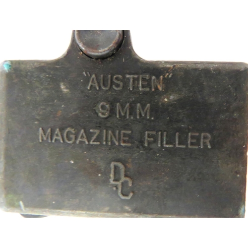 240 - Rare Australian Austen SMG Magazine Filler
case body with side release button.  Blackened, cast... 