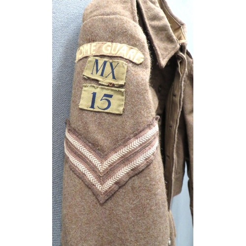 283 - WW2 Middlesex Home Guards Battle Dress Jacket
1937 pattern example.  Khaki woollen, single brea... 