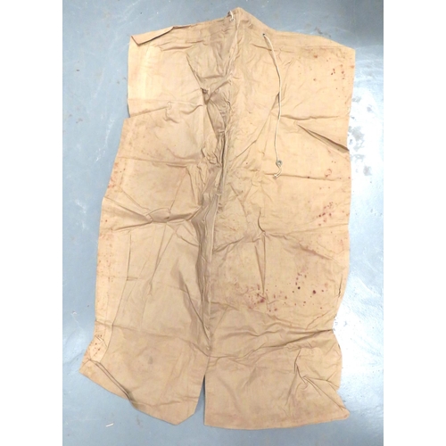 300 - Scarce 1940 Dated Anti Gas Over Trousers
light tan, rubber backed cotton, wide leg trousers.  W... 