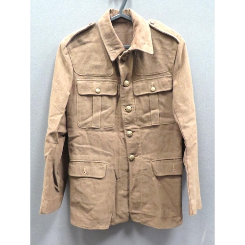 310 - WW2 1922 Pattern OR's Service Dress Tunic
khaki, single breasted jacket.  Stand and fall collar... 