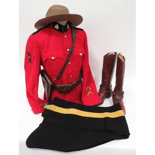 320 - Post 1953 Royal Canadian Mounted Police Uniform
scarlet, single breasted, high collar tunic.  C... 