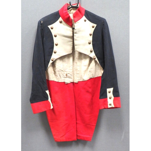 327 - French Sapeurs Pompiers Tailcoat
dark blue, short coat with two rear tails faced in red.  High,... 