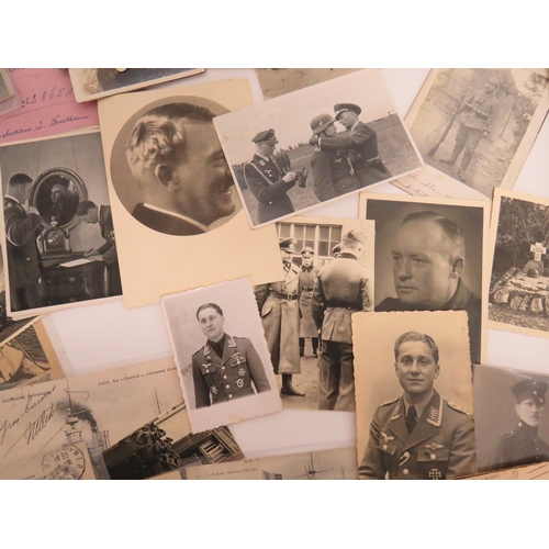 336 - Selection of German Photographs And Paperwork
mixed selection of postcard images of German soldiers,... 