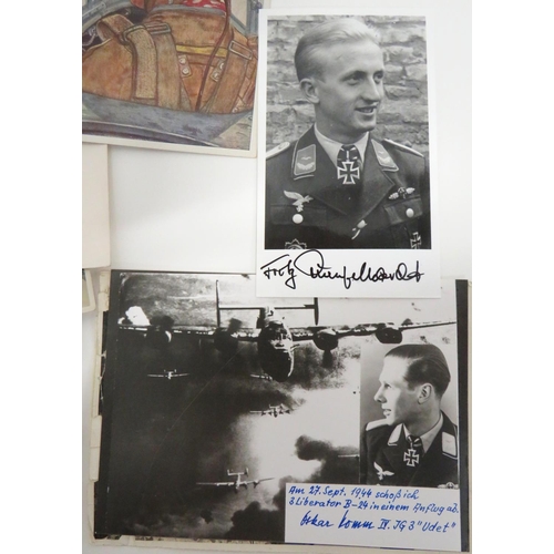 336 - Selection of German Photographs And Paperwork
mixed selection of postcard images of German soldiers,... 