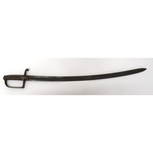 367 - 1788 Pattern Light Cavalry Sword
33 inch, single edged, slightly curved blade.  Large fuller.  Steel... 