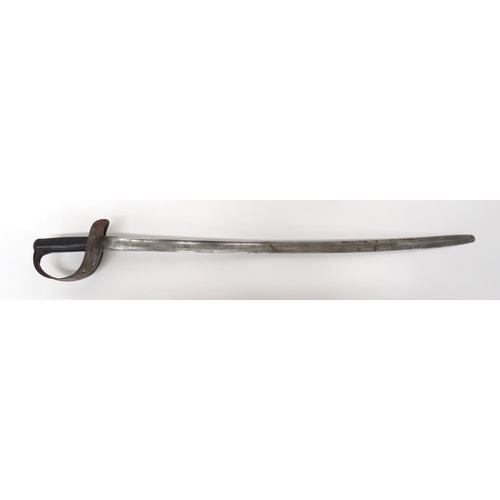 370 - British 1885 Pattern Cavalry Trooper's Sword
33 1/2 inch, single edged, slightly curved blade.  ... 