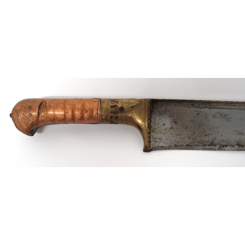 375 - 19th Century Northern Indian Khyber Knife
19 inch, single edged, T section blade widening towards th... 