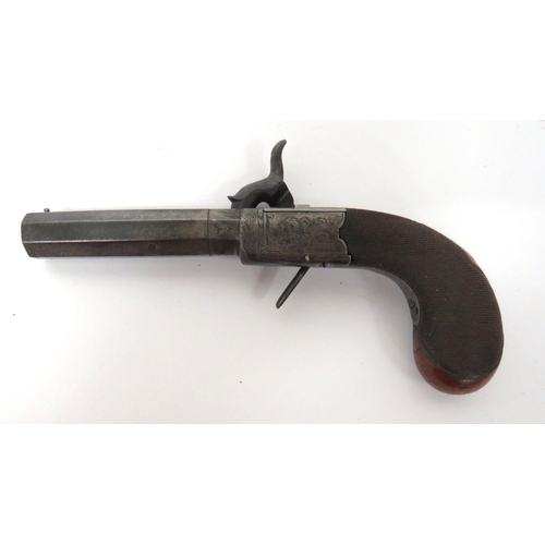 376 - Mid 19th Century Percussion Pocket Pistol By 