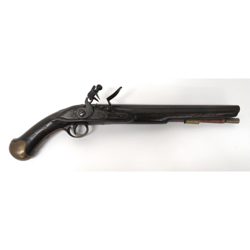 378 - Georgian 1801 Pattern Long Sea Service Flintlock Pistol
25 bore, 12 inch, smoothbore barrel.  B... 