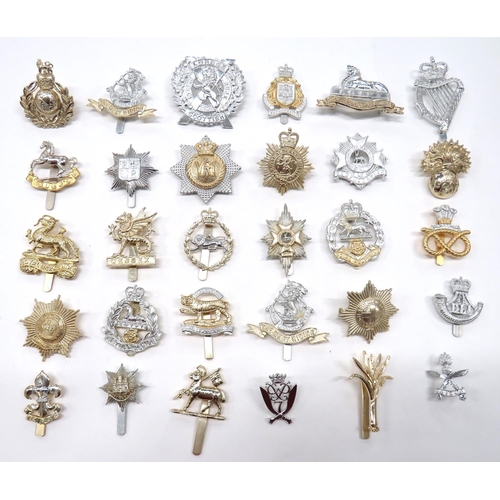 38 - 30 x Anodised Infantry Cap Badges
including London Scottish ... West Riding ... Wessex ... Queens ..... 