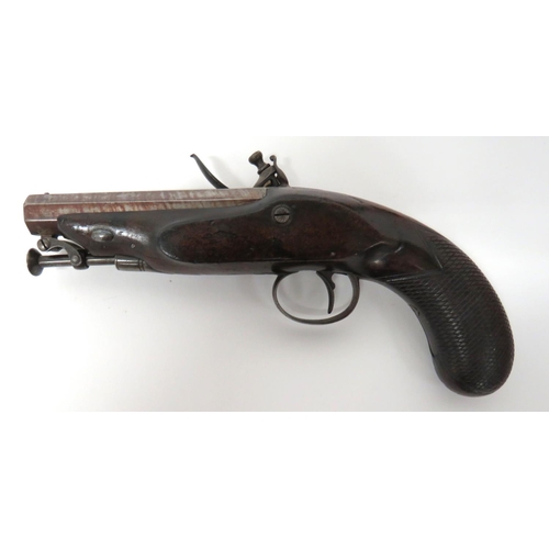 385 - Early 19th Century Greatcoat Flintlock Pistol By Towlson 
40 bore, 4 1/4 inch, browned Dam... 