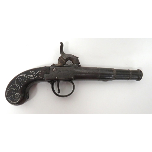 386 - Late 18th Century Cannon Barrel Pocket Pistol Converted To Percussion
50 bore, 3 1/4 inch, turn off ... 