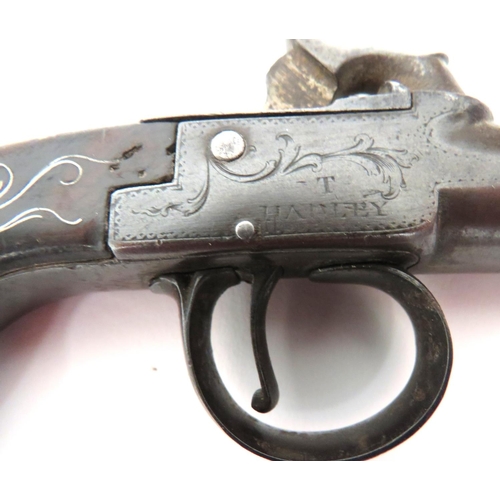 386 - Late 18th Century Cannon Barrel Pocket Pistol Converted To Percussion
50 bore, 3 1/4 inch, turn off ... 