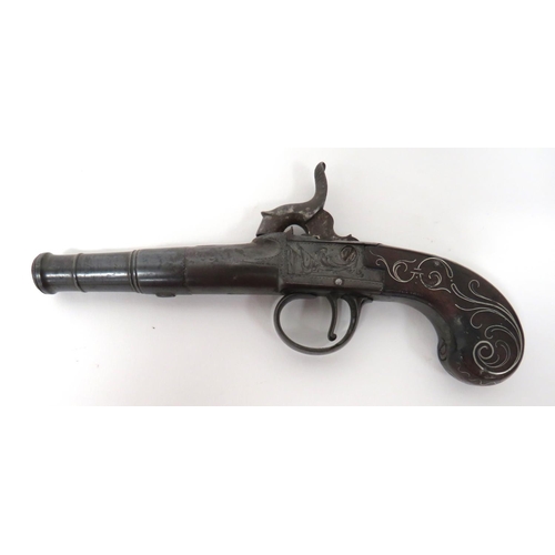 386 - Late 18th Century Cannon Barrel Pocket Pistol Converted To Percussion
50 bore, 3 1/4 inch, turn off ... 