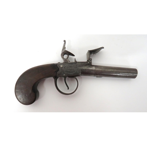 387 - Late 18th Century Flintlock Pocket Pistol By 