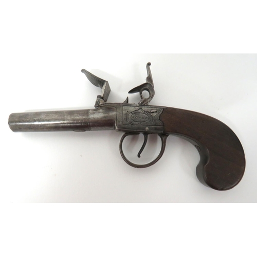 387 - Late 18th Century Flintlock Pocket Pistol By 