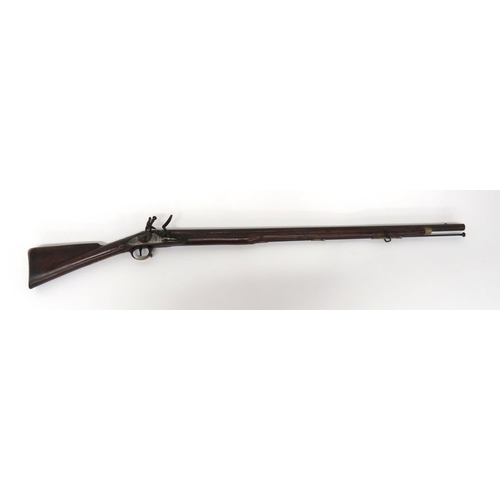 393 - Georgian Waterloo Period Brown Bess Flintlock Musket
.800, 39 inch, smoothbore barrel.  Front s... 